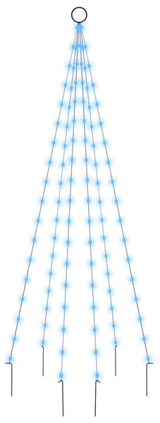 Christmas Tree on Flagpole Blue 108 LEDs 180 cm