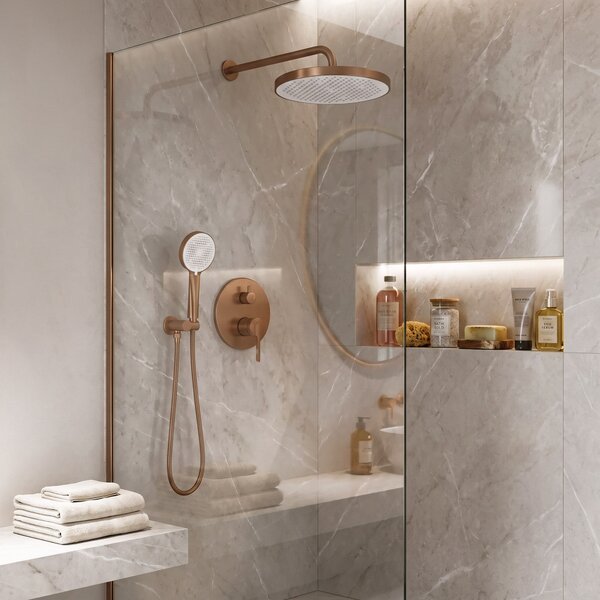 Shower system Rea Grace Brush Copper + BOX