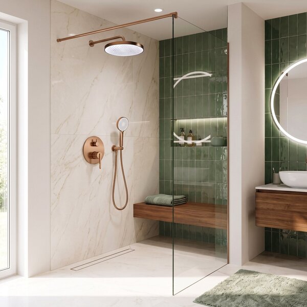 Shower system Rea Grace Brush Copper + BOX