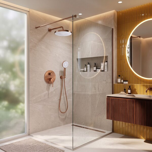 Shower system Rea Grace Brush Copper + BOX