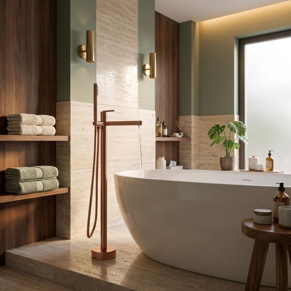 Free-standing faucet Rea Grace Brush Copper