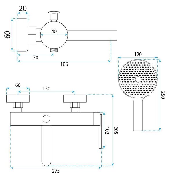 Bath faucet REA Grace Titan