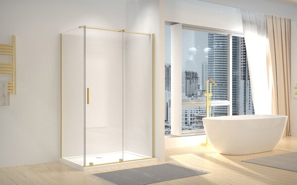 Shower enclosure REA Montana Gold Brush 100x80