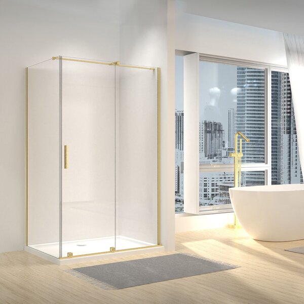 Shower enclosure REA Montana Gold Brush 100x80