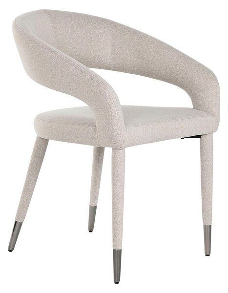 Dining Chair Home ESPRIT Beige Polyester Metal 57,5 X 60 X 81 cm