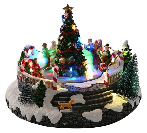 Christmas bauble Home ESPRIT Multicolour Musical 25 X 24 X 18 cm