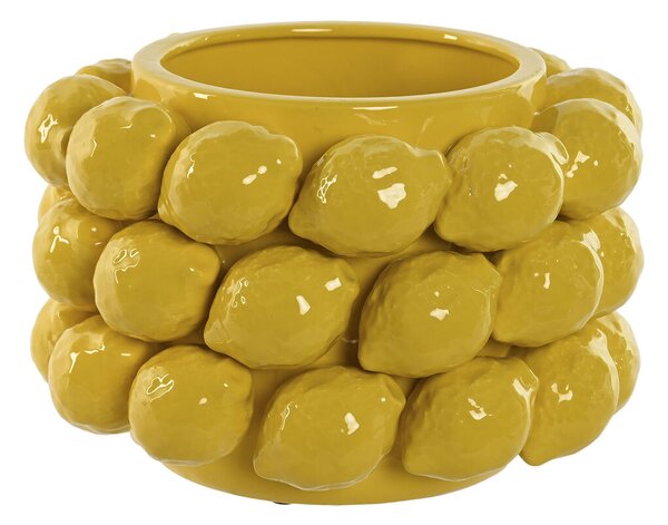 Centerpiece Home ESPRIT Yellow Ceramic Stoneware Lemon Tropical 28 x 28 x 20 cm