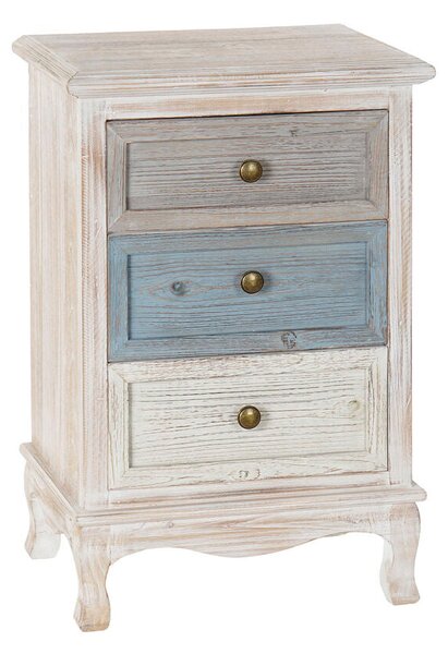 Nightstand Home ESPRIT White Sky blue Light grey 42 x 32 x 64,5 cm