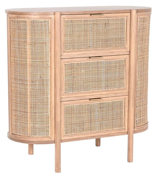 Chest of drawers Home ESPRIT Natural Rubber wood Modern 80 x 39 x 80 cm