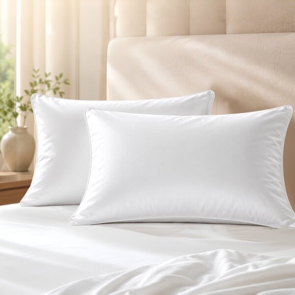 Ackly Bamboo - White Pillowcases Pair, Standard