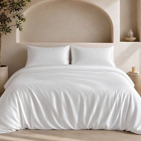 Ackly Bamboo - White Duvet Cover, Super King