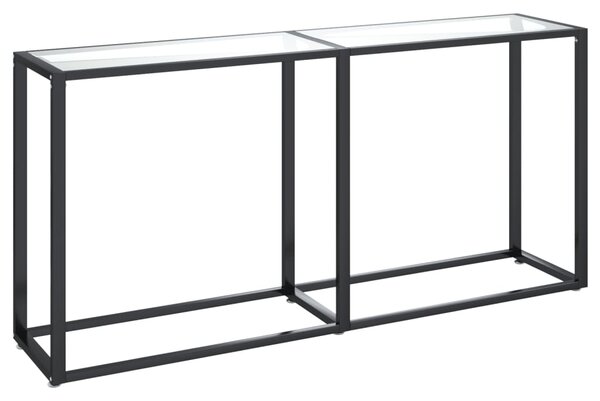 Console Table Transparent 160x35x75.5cm Tempered Glass