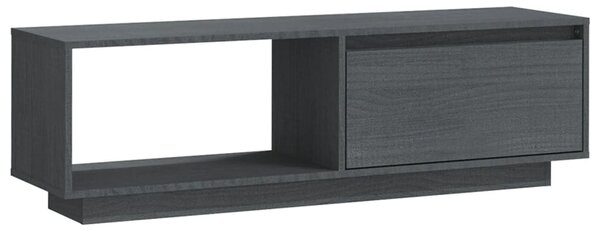 TV Cabinet Grey 110x30x33.5 cm Solid Pinewood