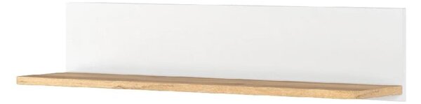 Sevilla Wooden Wall Shelf In Matt White And Oak