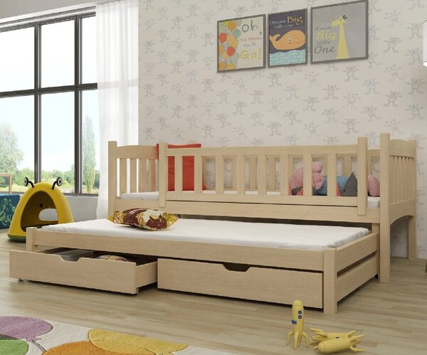 Alcoa Wooden Day Bed Without Mattress And Trundle In Pine