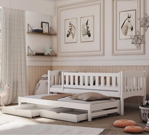 Alcoa Wooden Day Bed Without Mattress And Trundle In White