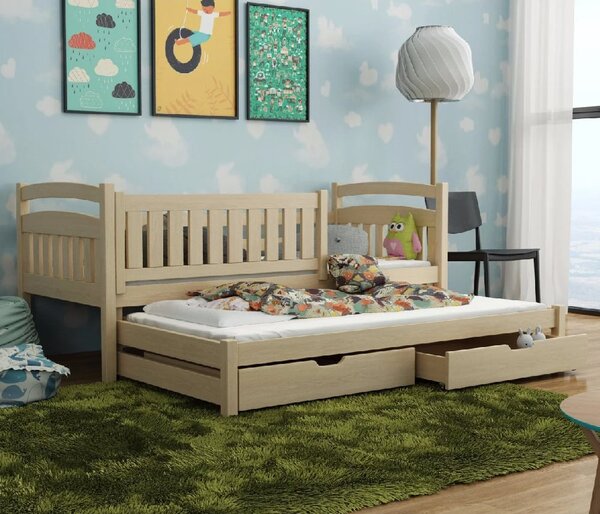 Gilroy Wooden Day Bed Without Mattress And Trundle In Pine