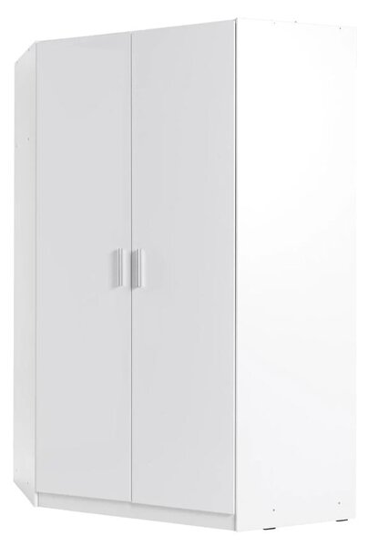 Swift High Gloss Corner Wardrobe With 2 Doors In White