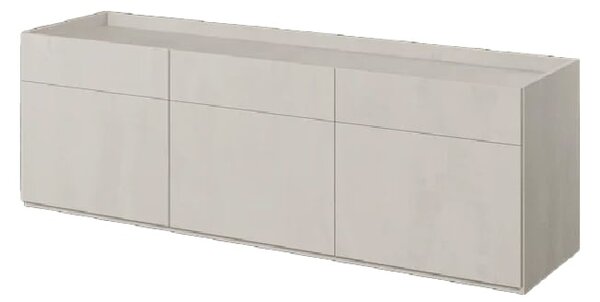 Tifton Wooden Storage Cabinet With 3 Doors In Silk Flou