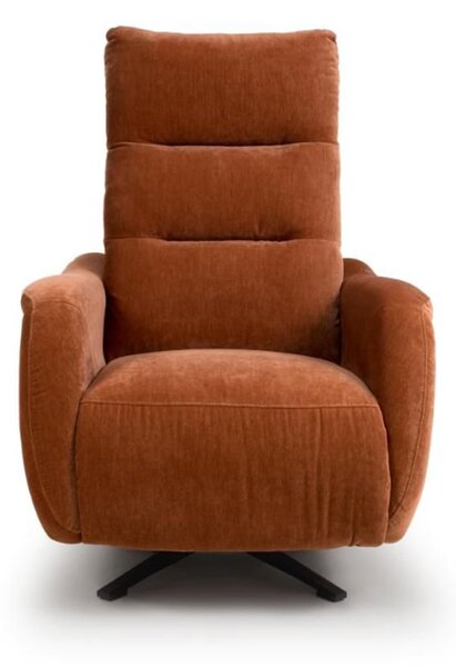 Arcata Electric Power Swivel Fabric Recliner Chair In Cinnamon