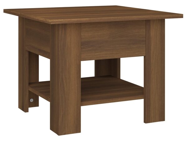 Coffee Table Brown Oak 55x55x42 cm Engineered Wood