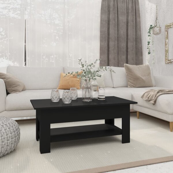 Coffee Table Black 102x55x42 cm Engineered Wood