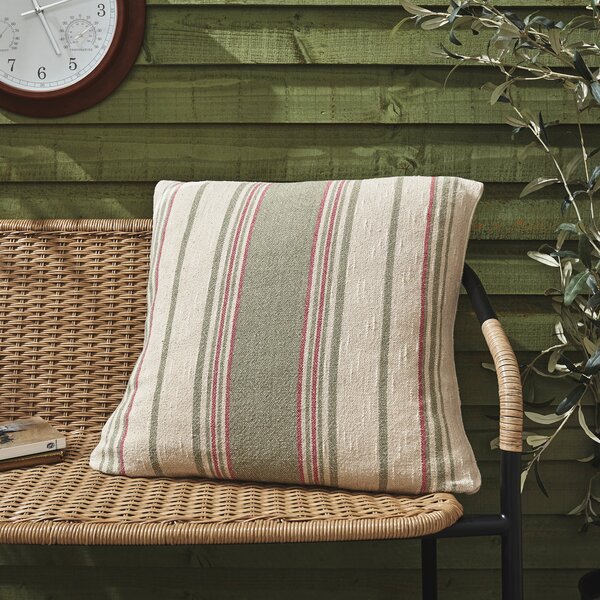 Churchgate Brooke Woven Stripe Outdoor Cushion MultiColoured