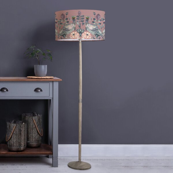 Solensis Floor Lamp with Ahura Shade Ahura Mauve Purple