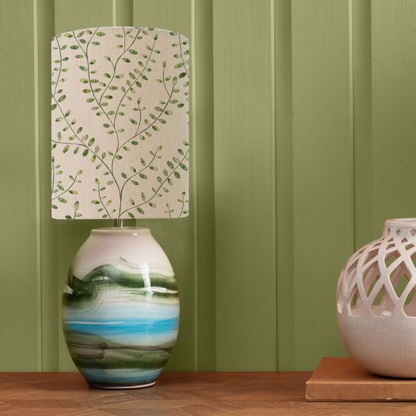 Juruena Table Lamp with Eden Shade Eden Apple Green