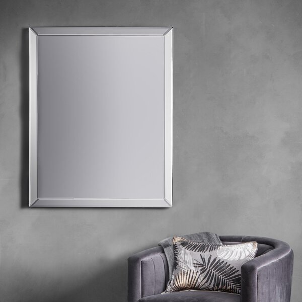 Lyra Overmantle Mirror, Silver 112x87cm Silver