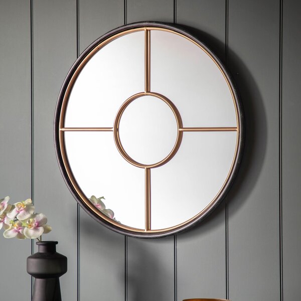 Rath Round Wall Mirror, 80cm Gold