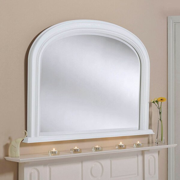 Yearn Beaded Overmantle Mirror, White White
