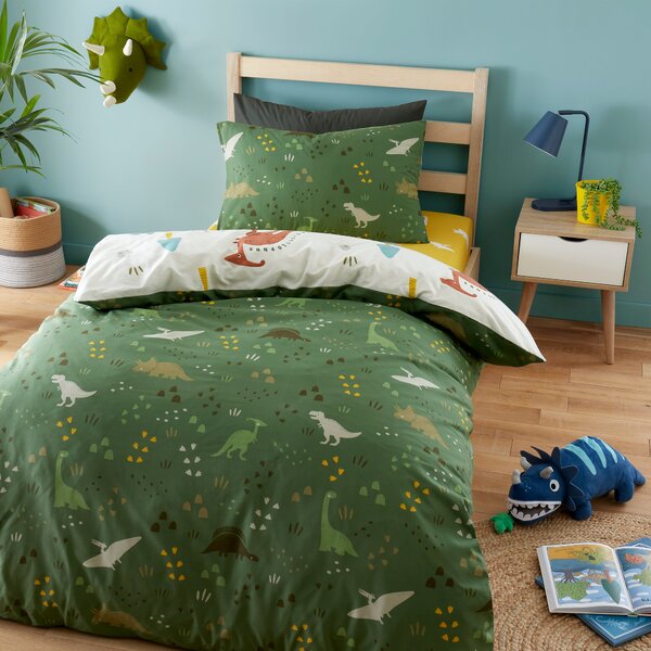 Dino Duvet Cover and Pillowcase Set