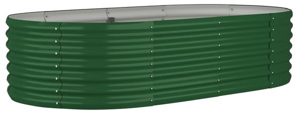 Garden Raised Bed Powder-coated Steel 152x80x36 cm Green