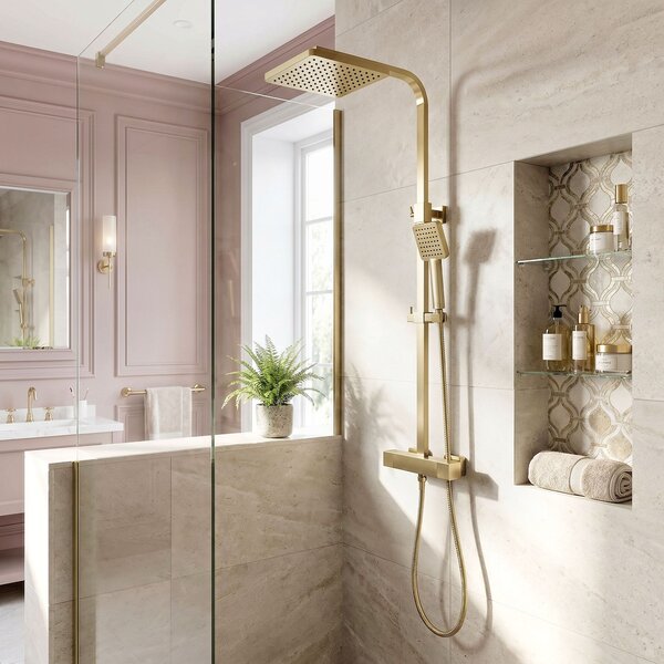 Shower set Rea Atrium Brush Gold