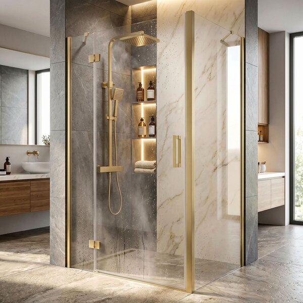 Shower set Rea Atrium Brush Gold
