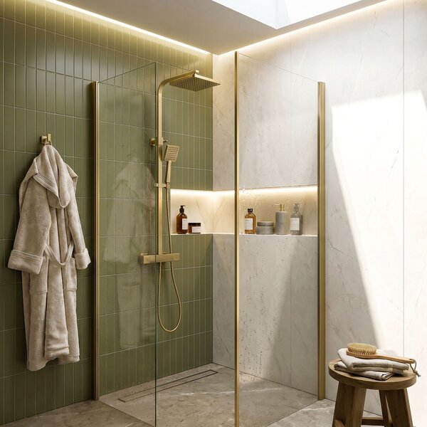 Shower set Rea Atrium Brush Gold