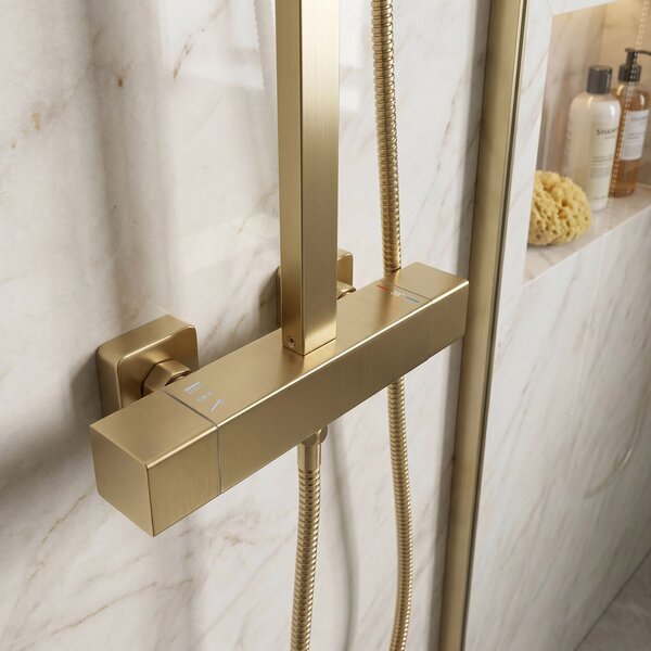 Shower set Rea Atrium Brush Gold