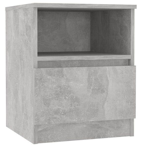 Bed Cabinet Concrete Grey 40x40x50 cm Engineered Wood