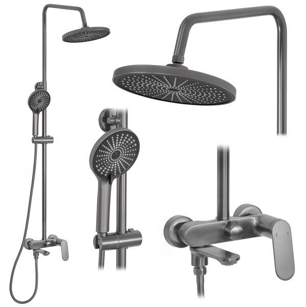 Shower set REA Marco Gun Grey