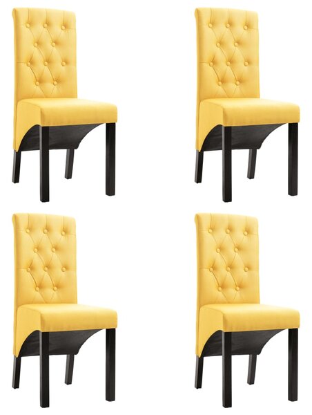 276977 Dining Chairs 4 pcs Yellow Fabric(2x248992)