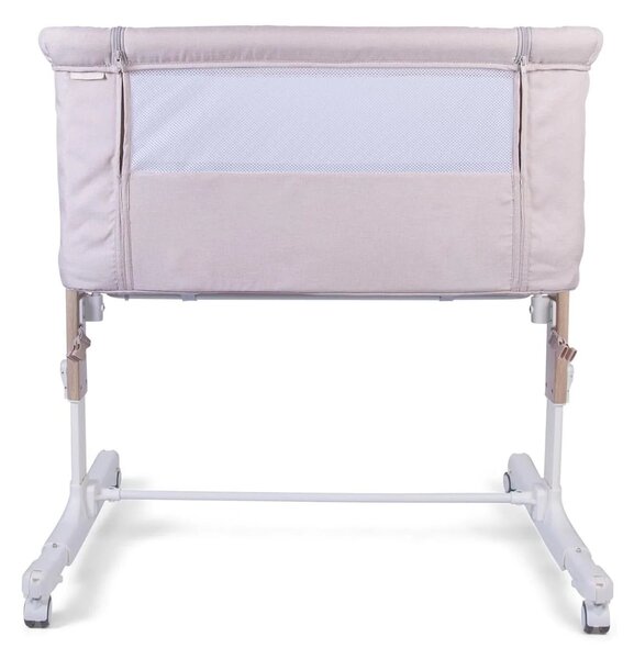 Red Kite Rockabye Bedside Crib - Oatmeal