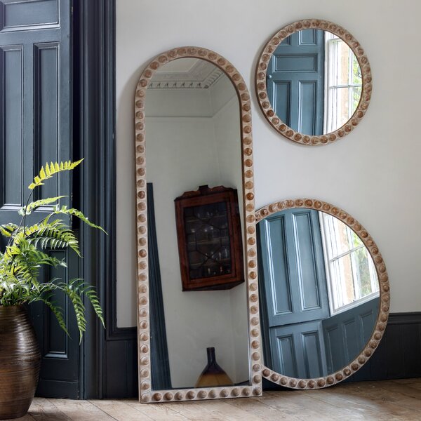 Millbrook 65cm x 65cm Round Small Mirror Natural