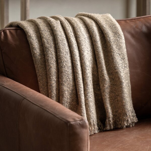 Melange 130cm x 150cm Acrylic Throw Natural