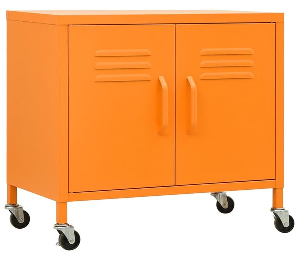 Storage Cabinet Orange 60x35x56 cm Steel