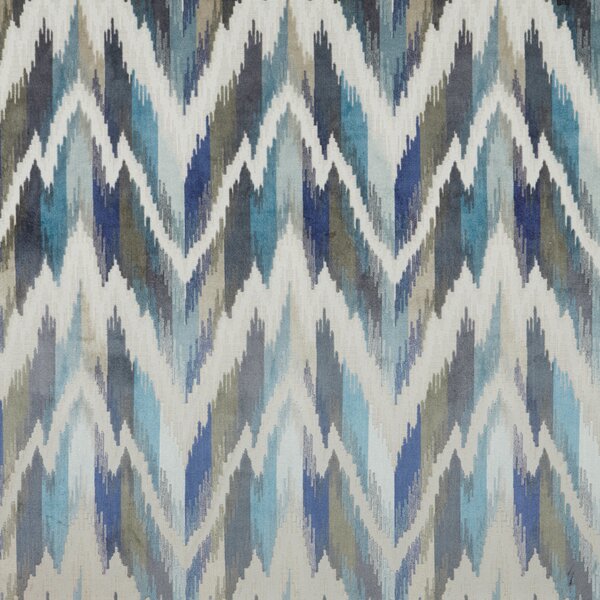 ILiv Omega Flame Retardant Velvet Upholstery Fabric Sapphire