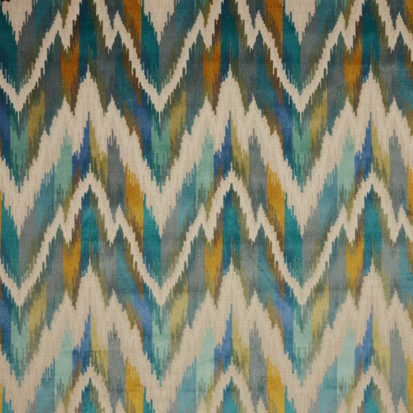 ILiv Omega Flame Retardant Velvet Upholstery Fabric Neptune