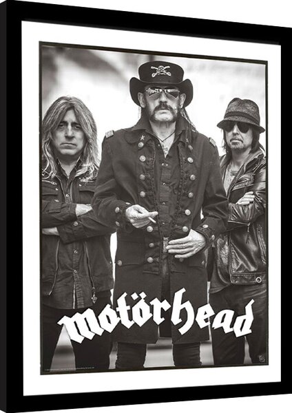 Framed poster Motorhead - Groupe Noir et Blanc