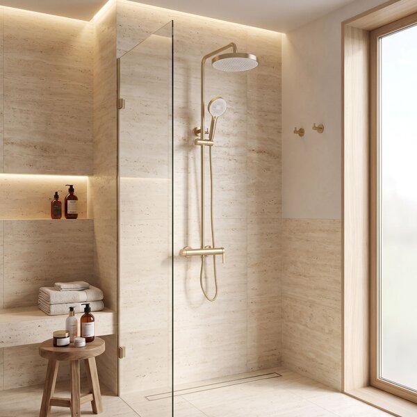 Shower set Rea Grace Brush Gold