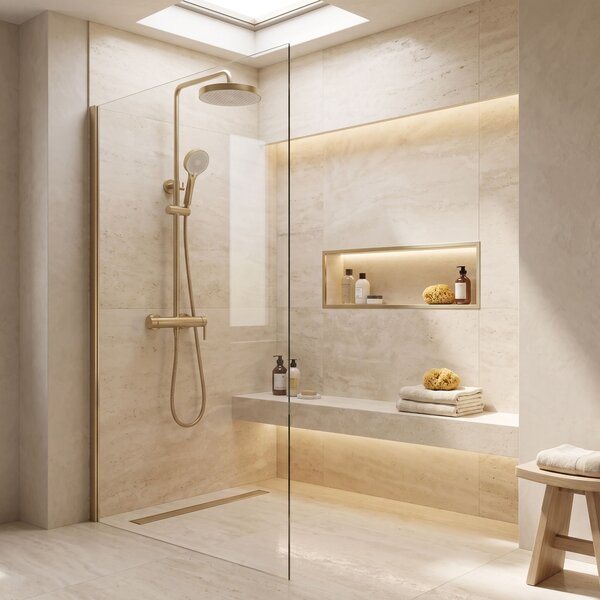Shower set Rea Grace Brush Gold